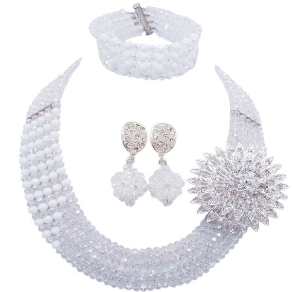 earrings & necklace fashion clear ab white african beads jewelry set crystal braclet wedding party sets for women 5jz02, Silver
earrings & necklace fashion clear ab white african beads jewelry set crystal braclet wedding party sets for women 5jz02, Silver