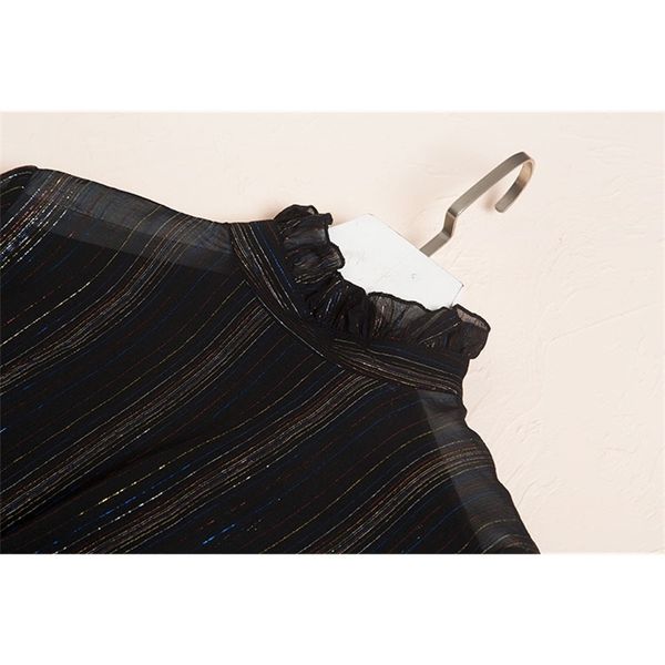 blouses 2021 temperament wood ear collar black bottom bright silk shirt long sleeve versatile female, White
blouses 2021 temperament wood ear collar black bottom bright silk shirt long sleeve versatile female, White