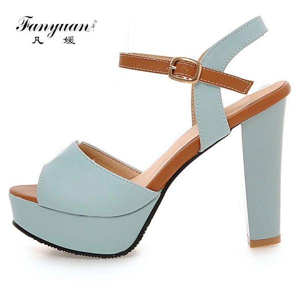 fanyuan sale women super high heel sandal summer platform sandals mixed-color party pumps ankle strap dress shoes, Black
fanyuan sale women super high heel sandal summer platform sandals mixed-color party pumps ankle strap dress shoes, Black