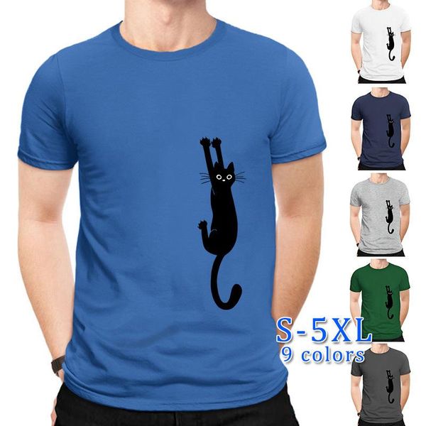 spring summer funny black cat solid color 100 pure cotton plus size tshirt tee for women men men's t-shirts, White;black
spring summer funny black cat solid color 100 pure cotton plus size tshirt tee for women men men's t-shirts, White;black
