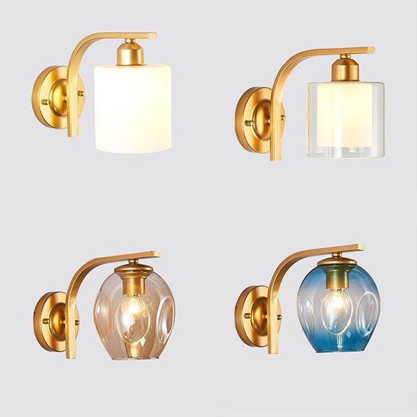 modern color sconce wall lamp glass lampshade loft decorative indoor corridor led wall lights fixtures e27 black gold blue
modern color sconce wall lamp glass lampshade loft decorative indoor corridor led wall lights fixtures e27 black gold blue