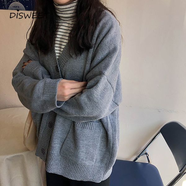 knits v-neck knitted woman college style loose single breasted for women simplicity warm slim women's cardigan, White
knits v-neck knitted woman college style loose single breasted for women simplicity warm slim women's cardigan, White