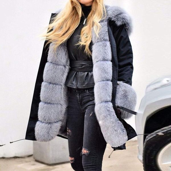 women's fur & faux 2021 womens coats elegant thick fleece warm jackets hooded overcoat fake long plus size female, Black
women's fur & faux 2021 womens coats elegant thick fleece warm jackets hooded overcoat fake long plus size female, Black