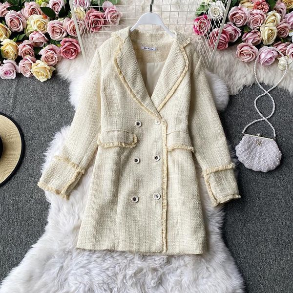 suit collar high waist double breasted mid-length high-quality women's jacket retro temperament tweed fashion women jackets, Black;brown
suit collar high waist double breasted mid-length high-quality women's jacket retro temperament tweed fashion women jackets, Black;brown