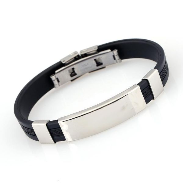 charm bracelets fashion men stainless steel bracelet personalized engrave name silicone bangle minimalis custom jewelry father day gift, Golden;silver
charm bracelets fashion men stainless steel bracelet personalized engrave name silicone bangle minimalis custom jewelry father day gift, Golden;silver