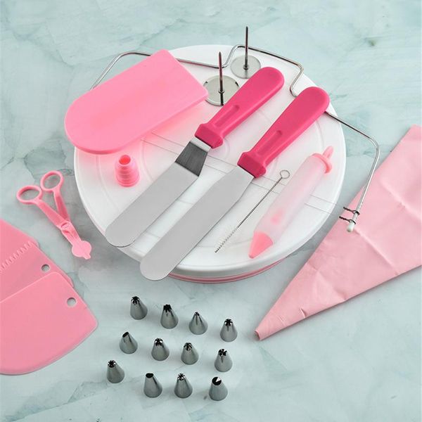 73pcs/set pink cake turntable set multifunction decorating kit pastry tube fondant tool party kitchen dessert baking tools &
73pcs/set pink cake turntable set multifunction decorating kit pastry tube fondant tool party kitchen dessert baking tools &
