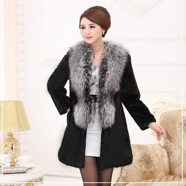 women's fur & faux gamporl 2021 natural mink coat winter jacket fashion id-length overcoat with collar, Black
women's fur & faux gamporl 2021 natural mink coat winter jacket fashion id-length overcoat with collar, Black