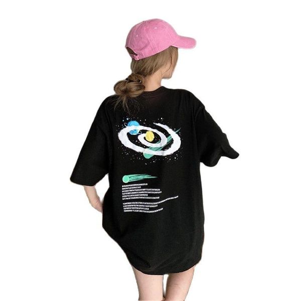 summer loose korean style planet print harajuku short-sleeved t-shirt women women's, White
summer loose korean style planet print harajuku short-sleeved t-shirt women women's, White