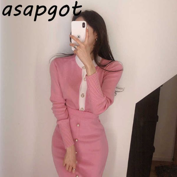 asapgot chic gentle sets office lady o neck long sleeve knitted cardigan sweaters slim high waist knit split skirt pink fashion 210610, White
asapgot chic gentle sets office lady o neck long sleeve knitted cardigan sweaters slim high waist knit split skirt pink fashion 210610, White