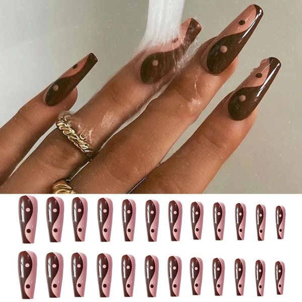 false nails 24pcs/box taiji ballerina artificial full cover manicure tool fake nail tips long coffin wearable, Red;gold
false nails 24pcs/box taiji ballerina artificial full cover manicure tool fake nail tips long coffin wearable, Red;gold