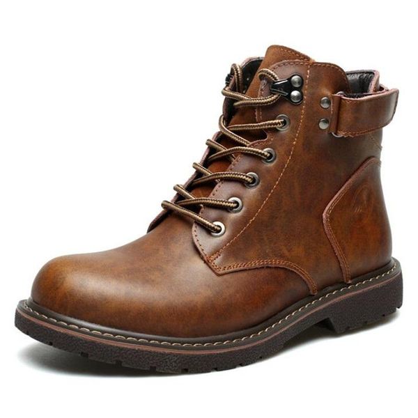 boots 2021 men winter snow brand warm male ankle lace-up casual botas fashion handmade leather comfy fur men's, Black
boots 2021 men winter snow brand warm male ankle lace-up casual botas fashion handmade leather comfy fur men's, Black