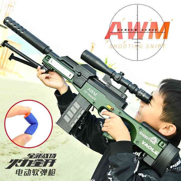 awm soft bullet can launch electric continuous firing children's simulation rifle sniper gun toy model
awm soft bullet can launch electric continuous firing children's simulation rifle sniper gun toy model