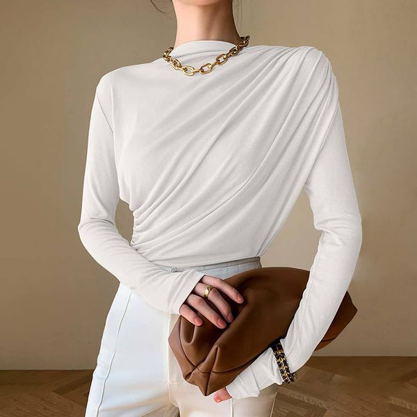 twotwinstyle casual black t shirt for women o neck long sleeve solid minimalist female 2021 summer fashion new tide clothes, White
twotwinstyle casual black t shirt for women o neck long sleeve solid minimalist female 2021 summer fashion new tide clothes, White