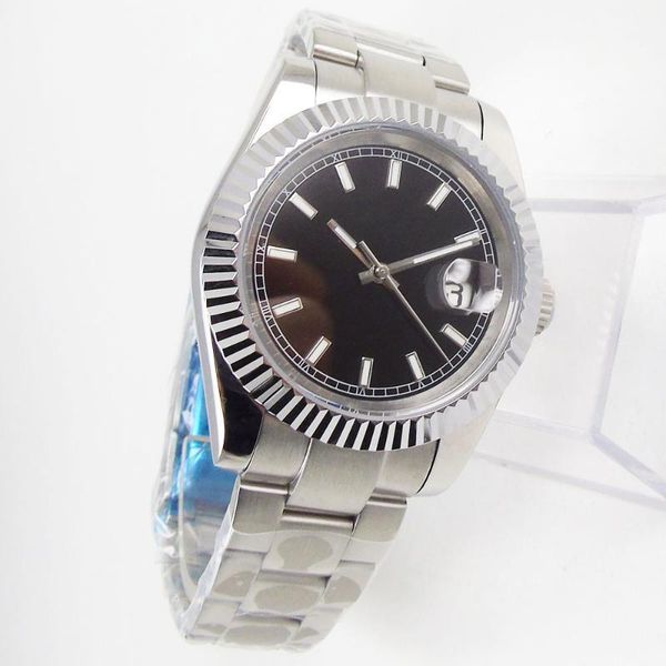 wristwatches 36mm black sterile dial sapphire glass date mechanical luminous number 21 jewels miyota 8215 movement automatic men's wris, Slivery;brown
wristwatches 36mm black sterile dial sapphire glass date mechanical luminous number 21 jewels miyota 8215 movement automatic men's wris, Slivery;brown
