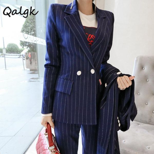 women's suits & blazers set striped small suit trousers two-piece 2021 autumn fashion ol slim temperament overalls clothing, White;black
women's suits & blazers set striped small suit trousers two-piece 2021 autumn fashion ol slim temperament overalls clothing, White;black