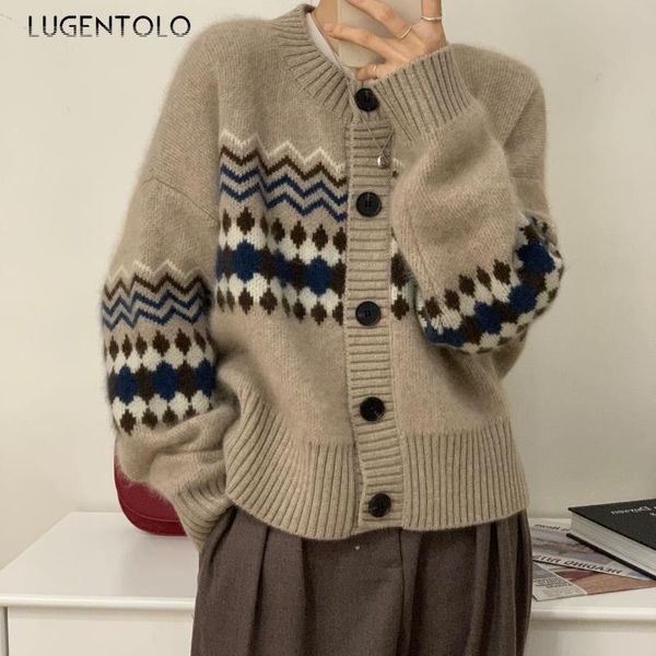 women's knits & tees lugentolo vintage sweater women cardigan lazy autumn single-breasted japanese female casual jacquard loose knitted, White
women's knits & tees lugentolo vintage sweater women cardigan lazy autumn single-breasted japanese female casual jacquard loose knitted, White