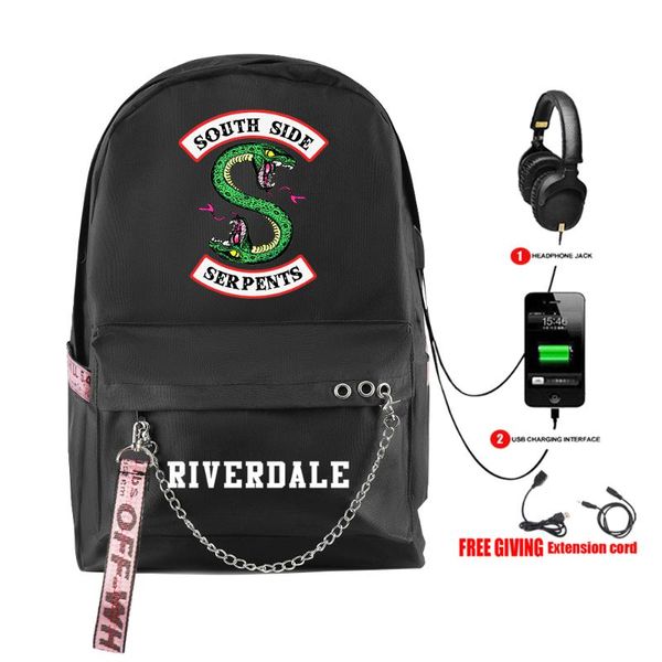 casual riverdale southside vogue backpack for teenagers boy / girl water bags dwaterproof oxford usb charge cool
casual riverdale southside vogue backpack for teenagers boy / girl water bags dwaterproof oxford usb charge cool