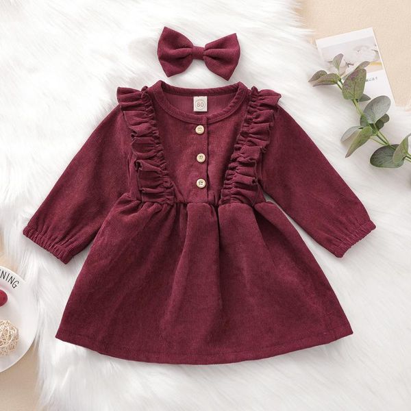 girl's dresses toddler baby girl clothes high-waist midi long sleeve round collar ruffle buttons princess pleated fall dress headband, Red;yellow
girl's dresses toddler baby girl clothes high-waist midi long sleeve round collar ruffle buttons princess pleated fall dress headband, Red;yellow