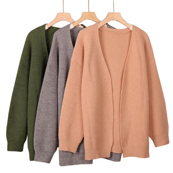 women's knits & tees knitted cardigan women korean fashion autumn winter loose sweater long sleeve v neck vintage chic solid female out, White
women's knits & tees knitted cardigan women korean fashion autumn winter loose sweater long sleeve v neck vintage chic solid female out, White