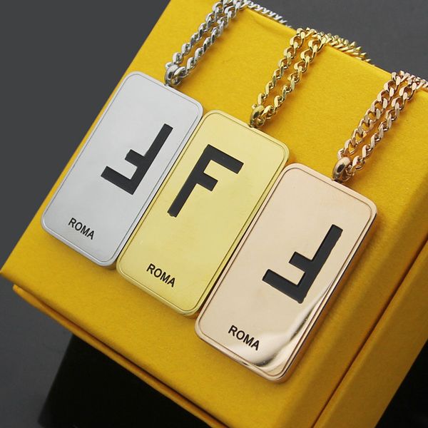 new men women luxury jewelry stainless steel pendant brands designs square long sweater chain couple men and women pendant necklace, Silver
new men women luxury jewelry stainless steel pendant brands designs square long sweater chain couple men and women pendant necklace, Silver