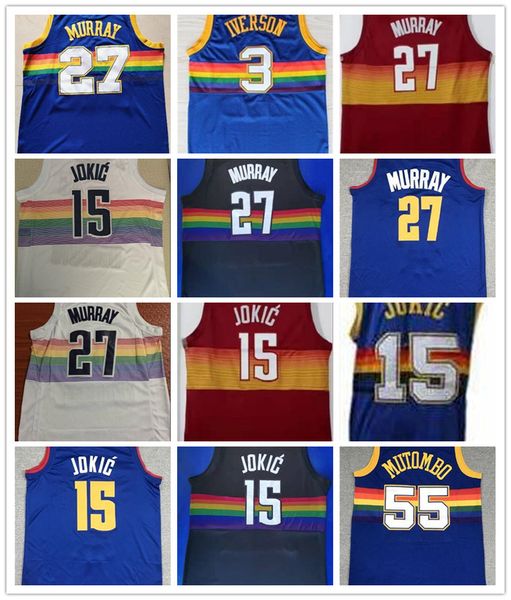 new basketball jersey city edtion nikola jamal jokic 27 murray allen 55 dikembe iverson mutombo ncaa jersey blue white color, Black;red
new basketball jersey city edtion nikola jamal jokic 27 murray allen 55 dikembe iverson mutombo ncaa jersey blue white color, Black;red