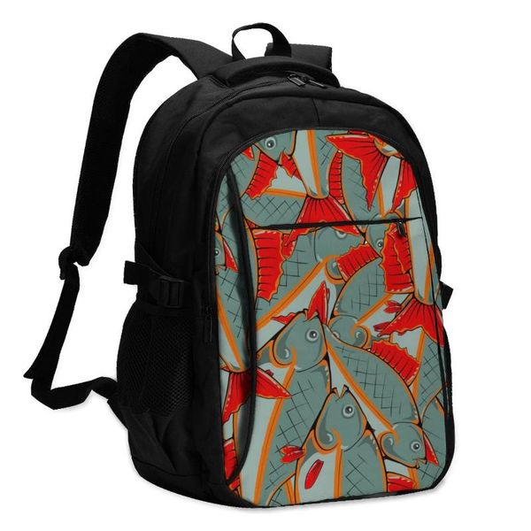 backpack bags school for boy girl teenagerfresh fishes with red fins and tails usb charge computer lapback pack
backpack bags school for boy girl teenagerfresh fishes with red fins and tails usb charge computer lapback pack