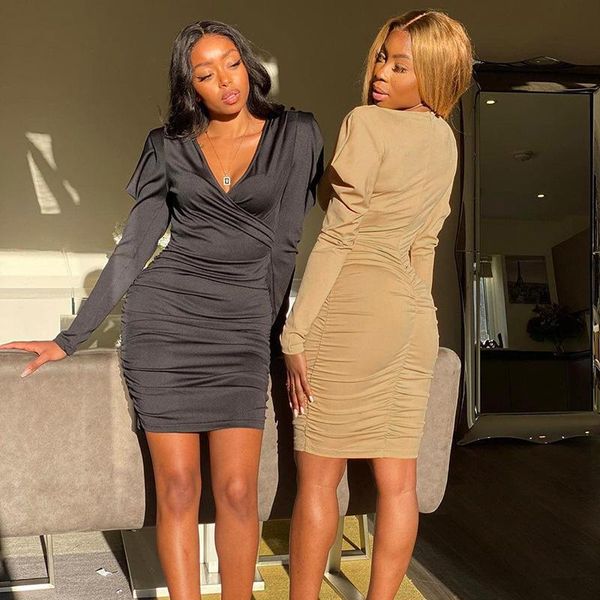 casual dresses women winter dress 2021 arrivals knitted long sleeve v neck pleated bodycon khaki black night club, Black;gray
casual dresses women winter dress 2021 arrivals knitted long sleeve v neck pleated bodycon khaki black night club, Black;gray