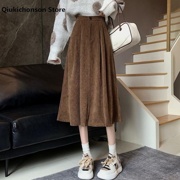 skirts winter thick corduroy black brown skirt women korean style mori girl high waist a-line midi long pleated with pockets
skirts winter thick corduroy black brown skirt women korean style mori girl high waist a-line midi long pleated with pockets