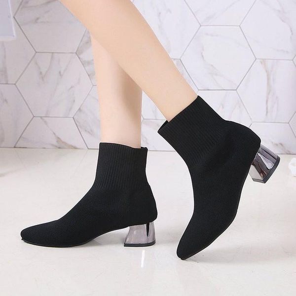 boots stretch fabric women 2021 autumn winter sock knitted high heels short pointed toe shoes ankle, Black
boots stretch fabric women 2021 autumn winter sock knitted high heels short pointed toe shoes ankle, Black