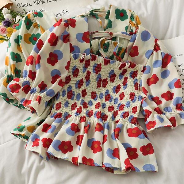 women's blouses & shirts women fashion outdoor casual flowers printed short sleeve pleated blouse lady sweet girls student elegant dail, White
women's blouses & shirts women fashion outdoor casual flowers printed short sleeve pleated blouse lady sweet girls student elegant dail, White