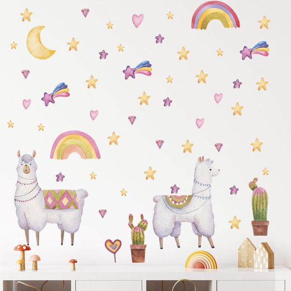 wall stickers cartoon rainbow alpaca for baby bedroom kids room decoration cute nursery decorative home decor art murals
wall stickers cartoon rainbow alpaca for baby bedroom kids room decoration cute nursery decorative home decor art murals