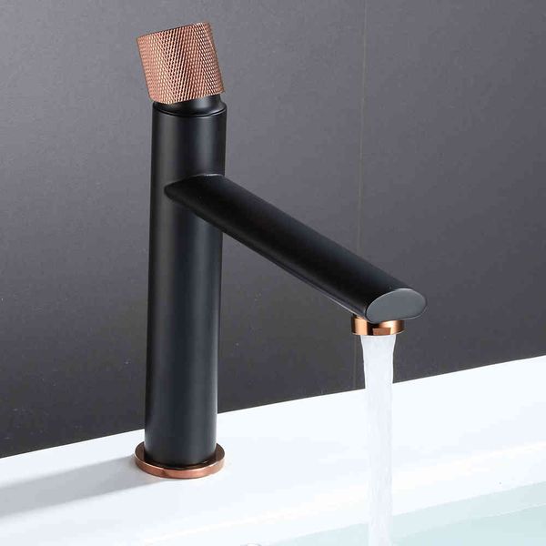 bathroom sink faucets matt black & gold rose 100% brass basin knurling design deck mounted water mixer tap brushed ji92
bathroom sink faucets matt black & gold rose 100% brass basin knurling design deck mounted water mixer tap brushed ji92