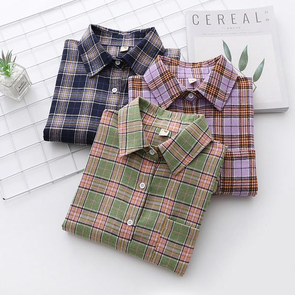 plaid women blouses shirts tunic womens 2021 long sleeve clothing button up down pockets fashion good quality ladies women's &, White
plaid women blouses shirts tunic womens 2021 long sleeve clothing button up down pockets fashion good quality ladies women's &, White