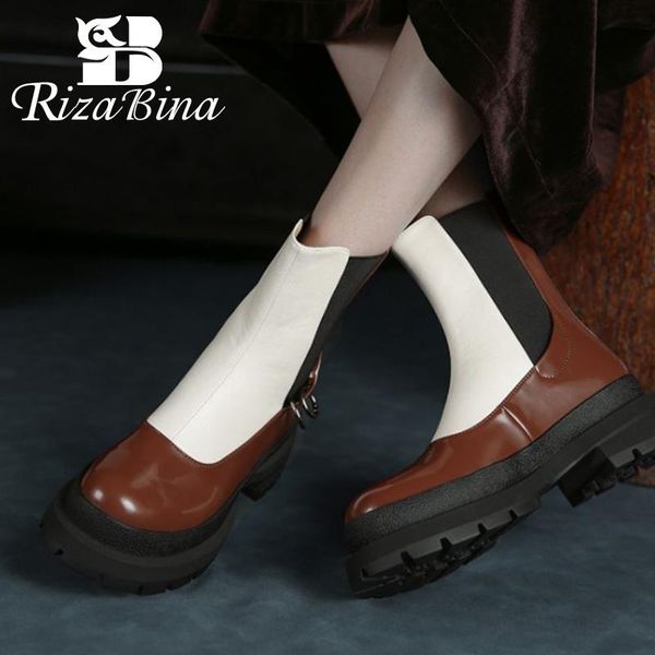 boots rizabina 2022 fashion real leather ankle mixed color thick bottom platform short winter ladies footwear size 34-40, Black
boots rizabina 2022 fashion real leather ankle mixed color thick bottom platform short winter ladies footwear size 34-40, Black