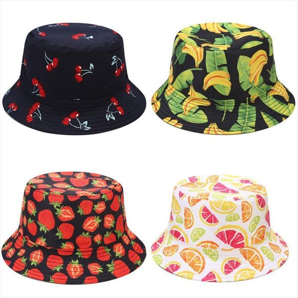 summer fruit fisherman hat women men printed watermelon banana strawberry cap outdoor leisure bucket sunscreen female sunhat, Blue;gray
summer fruit fisherman hat women men printed watermelon banana strawberry cap outdoor leisure bucket sunscreen female sunhat, Blue;gray
