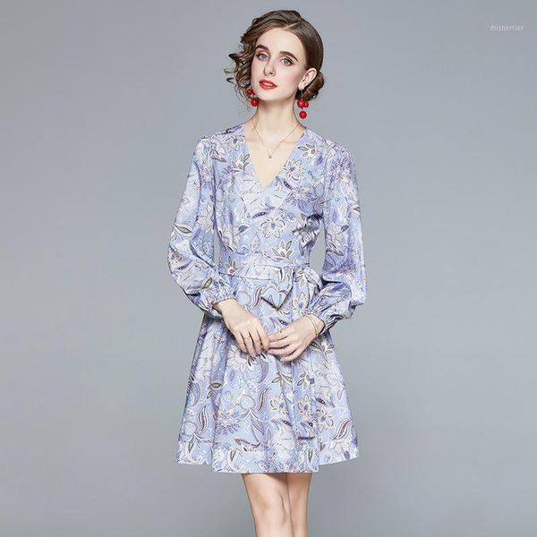 women v neck lantern sleeve print floral dress autumn elegant slim wrap ladies a-line mini party dresses vestidos casual, Black;gray
women v neck lantern sleeve print floral dress autumn elegant slim wrap ladies a-line mini party dresses vestidos casual, Black;gray