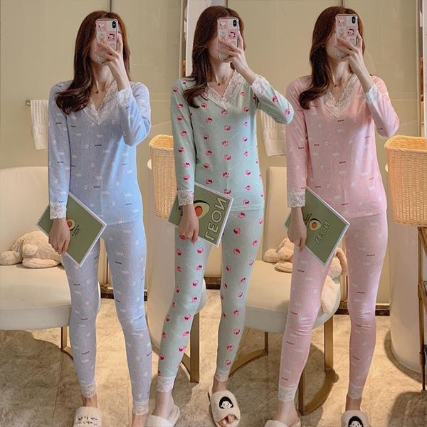 autumn winter long sleeve womens sleepwears v neck print thermal body shaper underwear sets for women lace warm pajamas sleepwear, Black;red
autumn winter long sleeve womens sleepwears v neck print thermal body shaper underwear sets for women lace warm pajamas sleepwear, Black;red