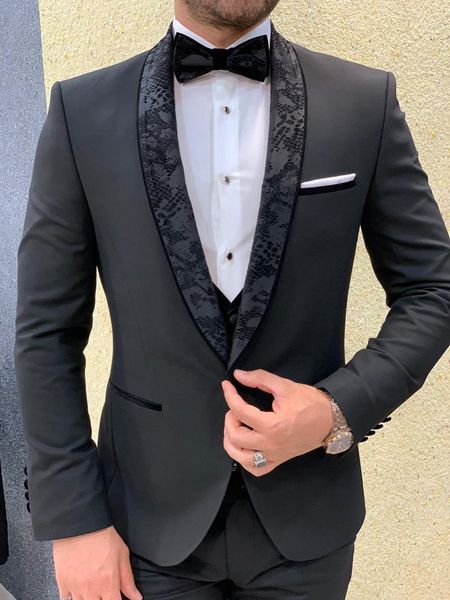 men's suits & blazers mens 3 pieces slim fit one button shawl collar blazer tux vest trousers, White;black
men's suits & blazers mens 3 pieces slim fit one button shawl collar blazer tux vest trousers, White;black