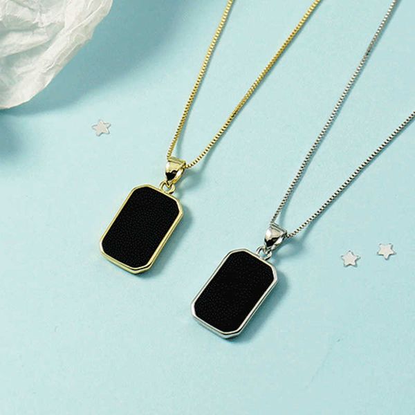designer necklace 925 sterling silver black square bead charm korean elegant link chain wedding jewelry for women accessories dz504
designer necklace 925 sterling silver black square bead charm korean elegant link chain wedding jewelry for women accessories dz504