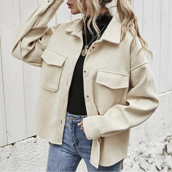 women's jackets autumn elegant turn-down collar button coats spring long sleeve pocket overcoat cardigan simple solid color cotton wome, Black;brown
women's jackets autumn elegant turn-down collar button coats spring long sleeve pocket overcoat cardigan simple solid color cotton wome, Black;brown