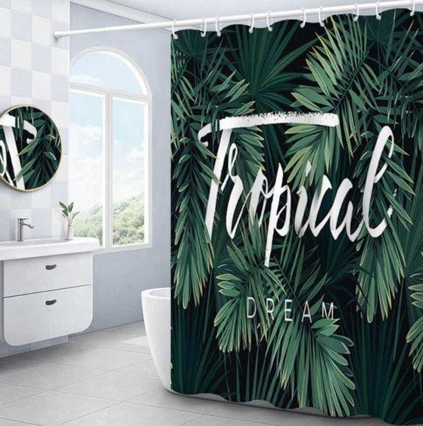 shower curtains tropical leaf printing thick polyester curtain bathroom waterproof partition
shower curtains tropical leaf printing thick polyester curtain bathroom waterproof partition