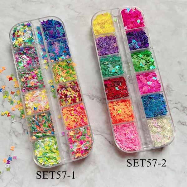 1set 12 different colors of butterfly glitter pieces nail art decoration set decorations, Silver;gold
1set 12 different colors of butterfly glitter pieces nail art decoration set decorations, Silver;gold