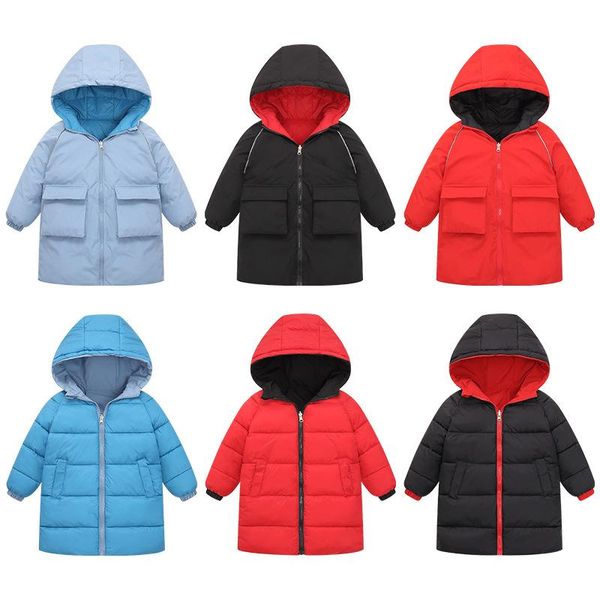down coat children's cotton padded jackets winter boys girls double-sided wear thick coats kids hooded warm parkas outwear, Blue;gray
down coat children's cotton padded jackets winter boys girls double-sided wear thick coats kids hooded warm parkas outwear, Blue;gray