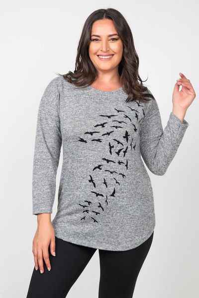 women's blouses & shirts gray bird silhouette cotton flock printed plus size blouse , shirt, White
women's blouses & shirts gray bird silhouette cotton flock printed plus size blouse , shirt, White