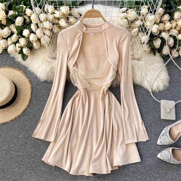 women fashion autumn and winter mesh stitching slim short a-line dress round neck long sleeve casual vestidos q595 210527, Black;gray
women fashion autumn and winter mesh stitching slim short a-line dress round neck long sleeve casual vestidos q595 210527, Black;gray