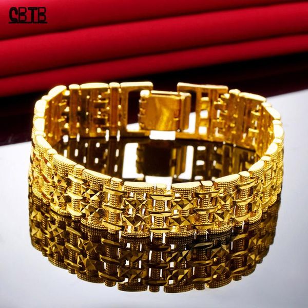 link, chain luxury gold high-end jewelry wide version fashion bracelet men's anti-fatigue temperament accessories gifts wholesale, Black
link, chain luxury gold high-end jewelry wide version fashion bracelet men's anti-fatigue temperament accessories gifts wholesale, Black