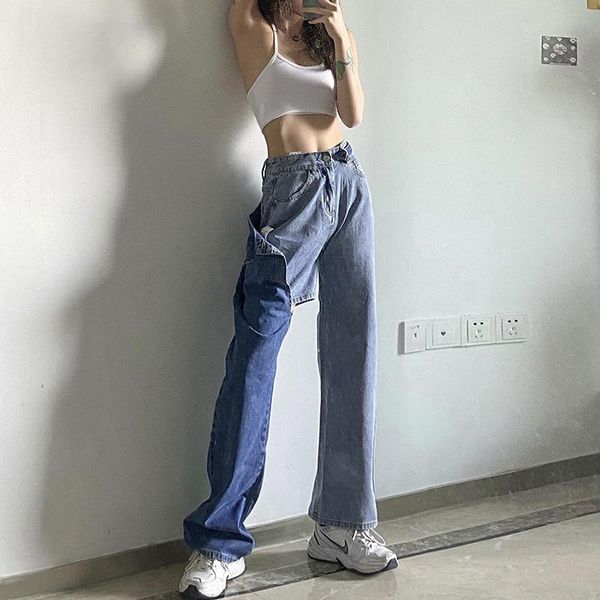 women's jeans high street women fashion 2021 waist patchwork vintage blue loose korean wild slim pants for clubwear
women's jeans high street women fashion 2021 waist patchwork vintage blue loose korean wild slim pants for clubwear