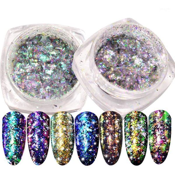 1box holographic chameleon nail glitter shinging aurora dazzling flakes art powder manicure decoration pigment bebsz01-12-11, Silver;gold
1box holographic chameleon nail glitter shinging aurora dazzling flakes art powder manicure decoration pigment bebsz01-12-11, Silver;gold