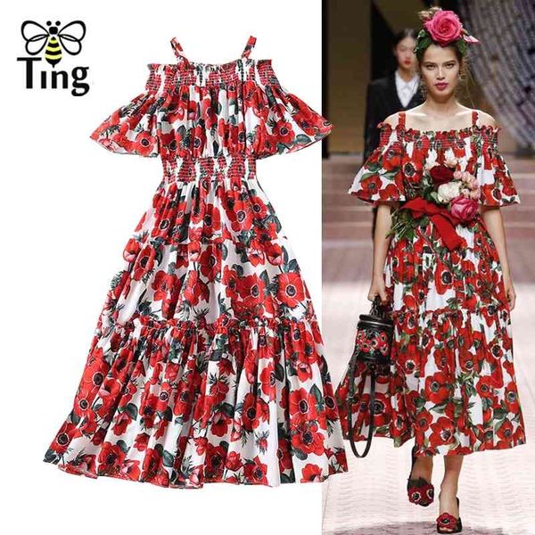 summer runway designer floral midi dress night party es fashion elastic waist tea-length casual vestidos 210513, Black;gray
summer runway designer floral midi dress night party es fashion elastic waist tea-length casual vestidos 210513, Black;gray