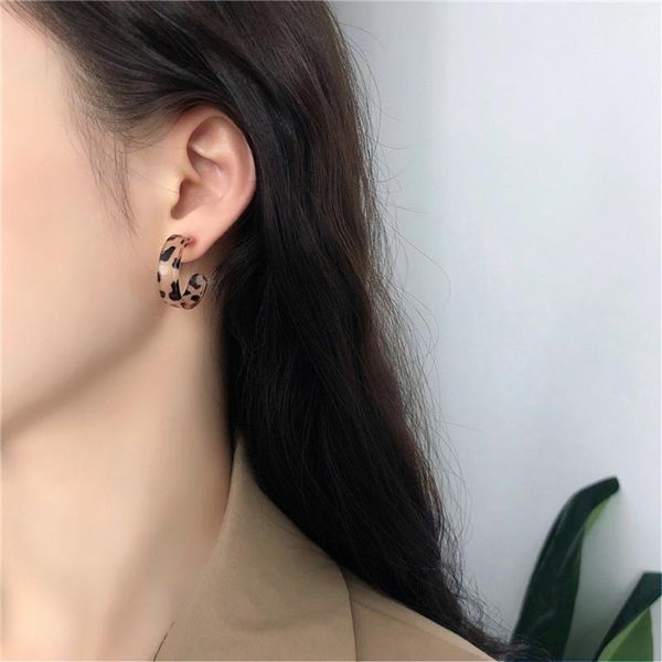 hoop & huggie korean retro big arcylic leopard earrings for women 2021 large printed resin acetate open statement party jewelry, Golden;silver 
hoop & huggie korean retro big arcylic leopard earrings for women 2021 large printed resin acetate open statement party jewelry, Golden;silver